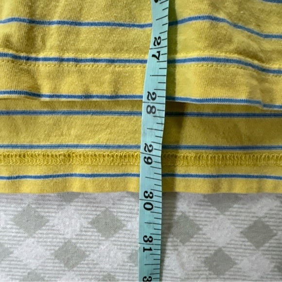 Men's J.Crew Factory Polo 100% Cotton Blue & Yellow Stripes Size Extra Large XL - Picture 4 of 5